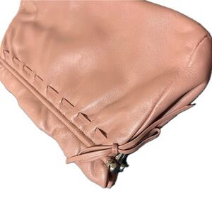 Ann Taylor Genuine Leather Clutch, Dusty Rose
